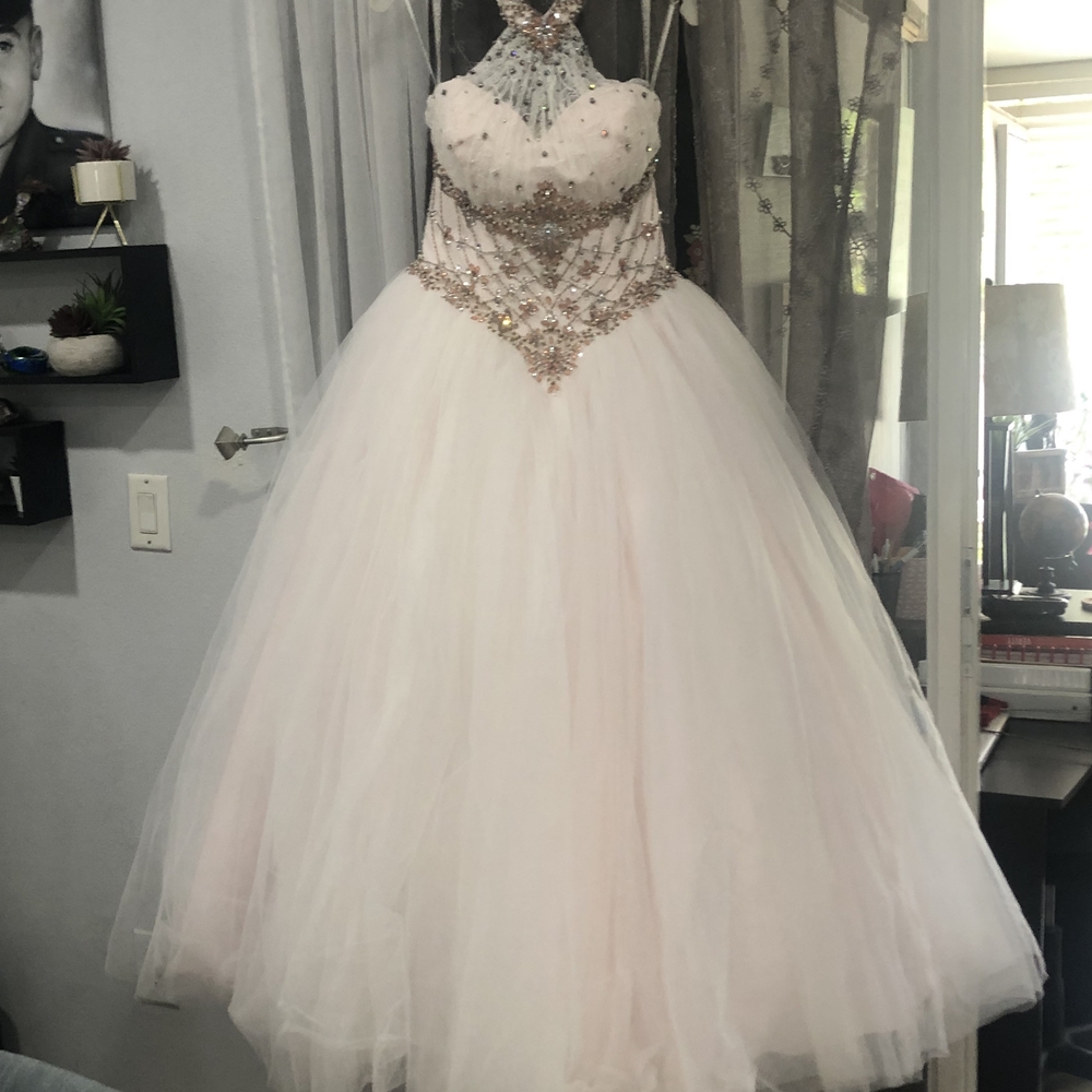 Elegant Pink Ball Gown Dress